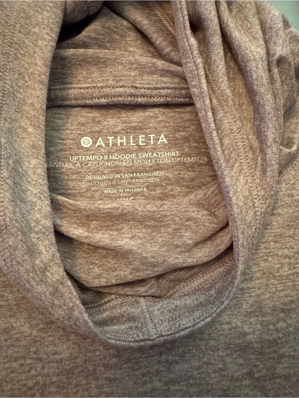 Athleta Girl Heathered Mauve Hoodie Sweatshirt and matching leggings